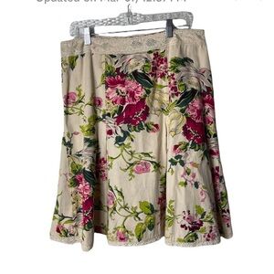 Floral Cream Skirt